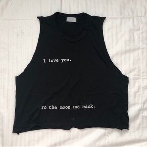 Brandy Melville Black Muscle Tee